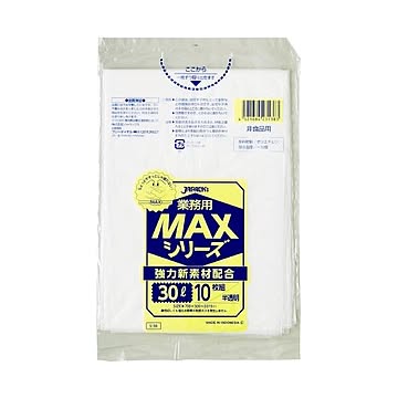 （まとめ） MAXゴミ袋 S-38 半透明 30L 10枚 （×50セット）