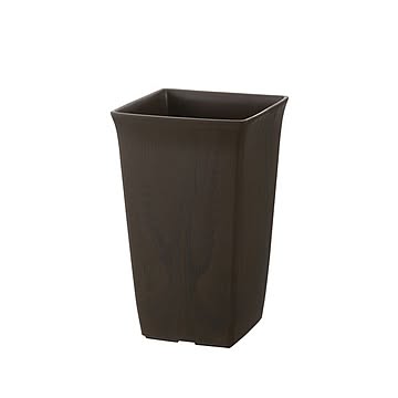 角型 植木鉢/プランター 8号 ダークブラウン 3個組 約幅18.4cm 日本製 深型 リッチェル フォーレ スクエアポット