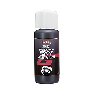 (まとめ) マックス 多用途スタンプ台専用補充インク黒 55ml ST-55Gクロ 1個  【×10セット】
