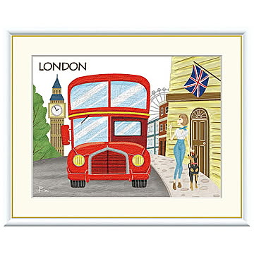 額絵 ロンドン 佐久間莉美 61x49.5cm 三幸