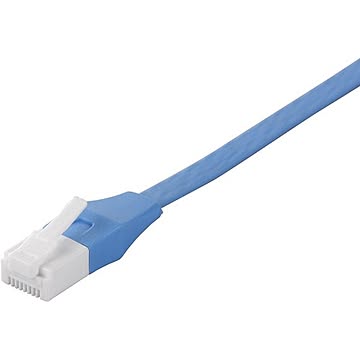バッファロー Cat6A ツメの折れないLANケーブル フラット ストレート 15m ブルー BSLS6AFU150BL