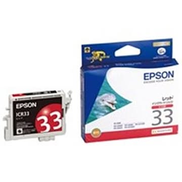 (業務用4セット) EPSON エプソン インクカートリッジ 純正 ICR33 レッド(赤)