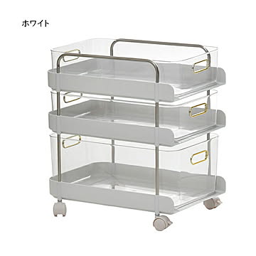 フェミニ ワゴン 3段 組立式 ONLS0381 幅320x奥行370x高さ400mm B.Bファニシング