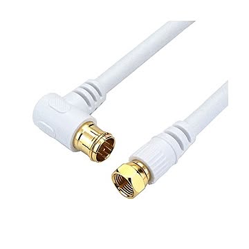 ホーリック アンテナケーブル 15m ホワイト L字差込式/ネジ式コネクタ AC150-599WH