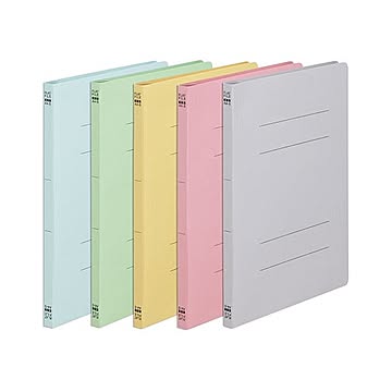 （まとめ）TANOSEE フラットファイル（ノンステープルタイプ）A4タテ 150枚収容 背幅18mm カラーミックス 5色 1セット（5冊：各色1冊）【×20セット】