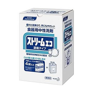 （まとめ）花王 ストリームエコ 濃縮タイプ 詰替用750ml/個 1箱（4個）【×5セット】