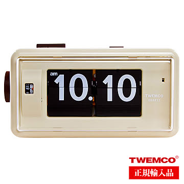 TWEMCO 置き時計 AL-30-BEIGE ベージュ トゥエンコ パタパタ時計 (フリップ クロック) クオーツ 正規輸入品