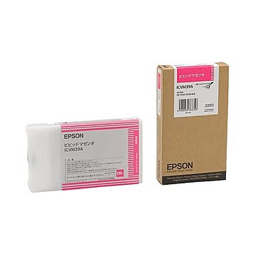 (まとめ) エプソン EPSON PX-P／K3（VM）インクカートリッジ ビビッドマゼンタ 220ml ICVM39A 1個  【×10セット】