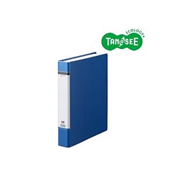 （まとめ）TANOSEE Oリングファイル（貼り表紙） A4タテ リング内径38mm 青 20冊