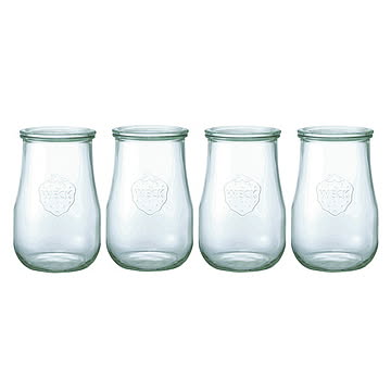 チューリップシェイプ 1500ml 4個セット WECK WE-738