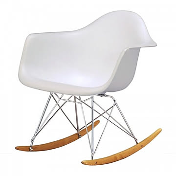 ミッドセンチュリー アームシェルチェアロッカーベース RAR ホワイト