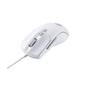 エレコム ゲーミングマウス／光学式／8000万回耐久スイッチ／6200dpi／5ボタン／有線／ホワイト M-G01URWH