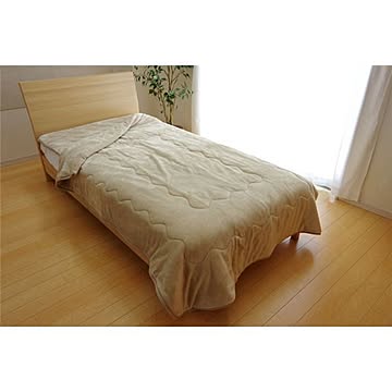 毛布 ダブル 洗える 寝具 抗菌 消臭 無地 旭化成 トップサーモ 2枚合わせ毛布 『17フランIT』 ベージュ 約180×200cm