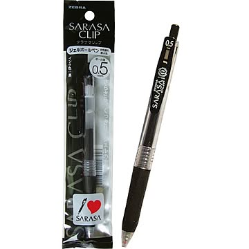 ゼブラサラサクリップジェルボールペン0.5細字(黒) 10個セット 31-614