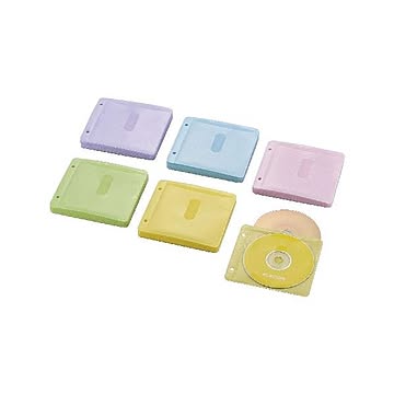 (まとめ)エレコム Blu-ray・CD・DVD対応不織布ケース 2穴 CCD-NBWB120ASO×5セット