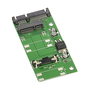 （まとめ）変換名人 SATAドライブ変換 mSATA-SATA ドライブ SATAM-SATA×2セット