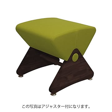 モナディー キャスター付き見せるスツール 布グリーン ダークエラストマー