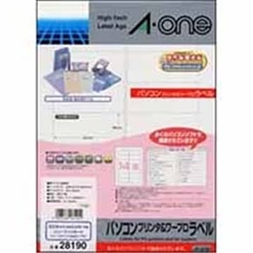 エーワン 宛名シール/パソコンプリンタ＆ワープロラベルシール 日立 RICOH リコー/A4 14面 100枚28190