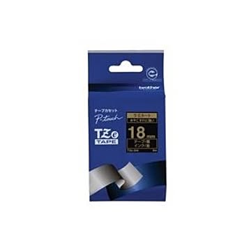 (業務用30セット) brother ブラザー工業 文字テープ/ラベルプリンター用テープ 【幅：18mm】 TZe-344 黒に金文字