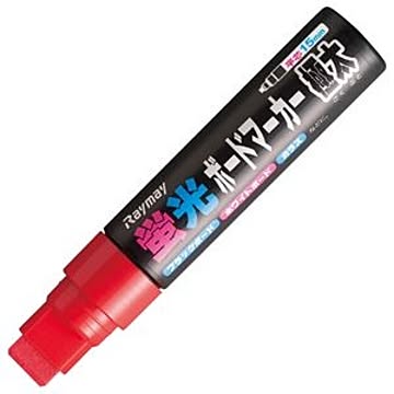 (まとめ) レイメイ藤井 蛍光ボードマーカー 極太 レッド LBM482R 1本 【×10セット】