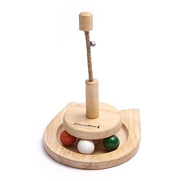 ドギーマンハヤシ ウッディーキャットーイ グルグル玉ころ ペット用品