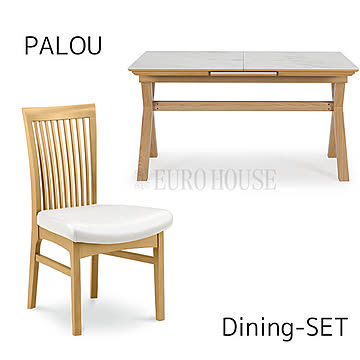 D5点セット 140 パロウ PALOU 木部LBR 張地WH リビングダイニング ダイニングセット テーブル チェア セット シンプル モダン シギヤマ家具工業 