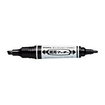 （まとめ） ゼブラ 紙用マッキー 黒 細字1.4〜1.7mm・太字5.6mm 【×30セット】