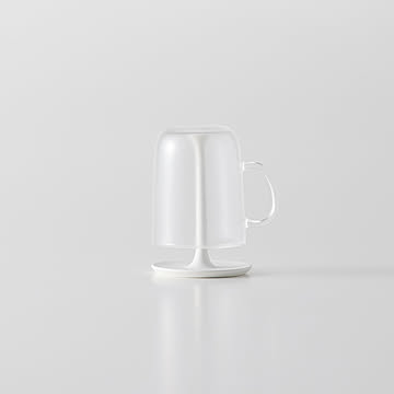 マーナ 公式 コップ取っ手付き スタンドセット W613 クリア