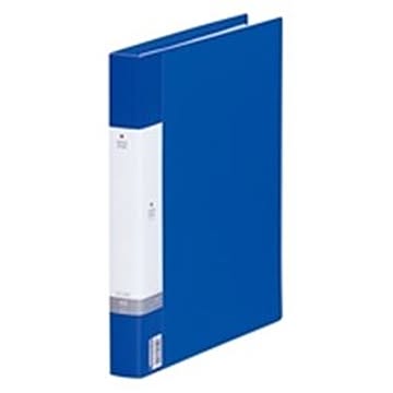 (業務用3セット) LIHITLAB 名刺ホルダー/名刺ファイル A4/500枚収容 30穴 リングタイプ ヨコ入れ G8802-8 青