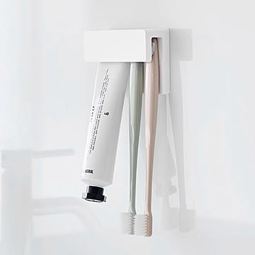 山崎実業 フィルムフック差し込み式歯ブラシ＆チューブホルダー タワー tower