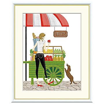 額絵 フルーツショップ 佐久間莉美 61x49.5cm 三幸