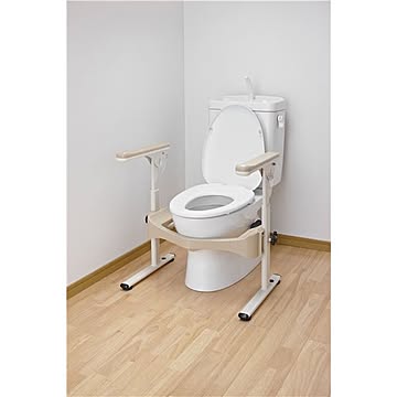 アロン化成 トイレ用手すり 洋式トイレ用フレーム S-はねあげR-2