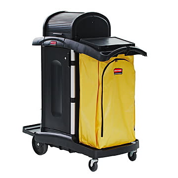 ハイセキュリティ ジャニターカート RM9T75BK 幅1226x奥行559x高さ1359mm ラバーメイド