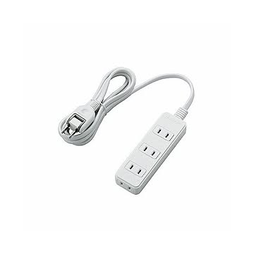 (まとめ)エレコム ほこりシャッター付き電源タップ T-ST02-22420WH×5セット