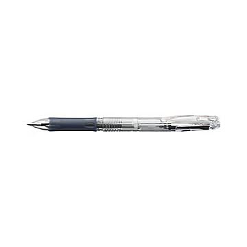 （まとめ） ゼブラ クリップオンスリム 3色ボールペン 0.7mm 本体色（軸色）：透明/インク色：黒・赤・青 【×20セット】