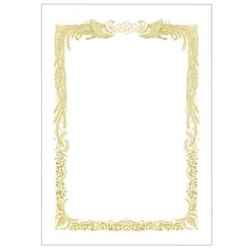 （まとめ） TANOSEE 賞状用紙 白 A4 ヨコ書用 1冊（10枚） 【×10セット】