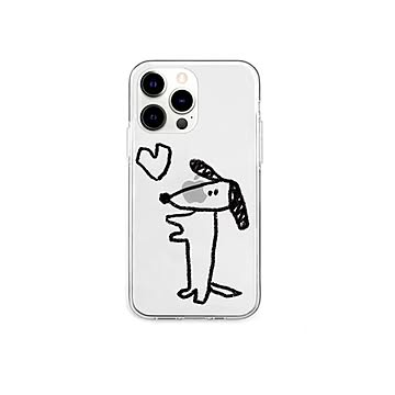AKAN ソフトクリアケース for iPhone 13 Pro イヌハート AK21016i13P