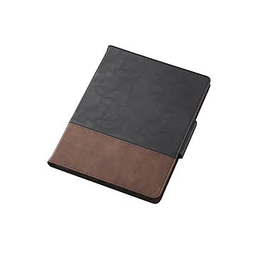 エレコム iPad Air 10.9インチ（第4世代/2020年モデル）/レザーケース/手帳型/フリーアングル/ツートンカラー/ブラック×ブラウン TB-A20MPLFDTNBK