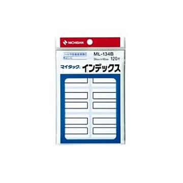 （まとめ） ニチバン マイタック(R) インデックス ML-134B 青枠 1P入 【×10セット】