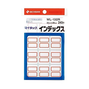 （業務用2セット） ニチバン マイタックインデックス ML-132R 10袋