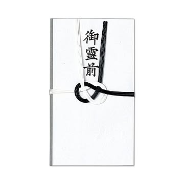 (まとめ) 赤城 黒白五本 御霊前上柾紙 奉書紙 キ2 1枚 【×40セット】