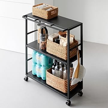 山崎実業 ゴミ箱裏スリムワゴン タワー tower