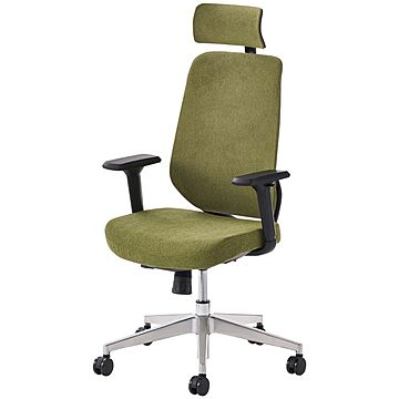 オフィスチェア YS-1 事務椅子 ヘッドレスト付き 肘付き 可動肘 座スライド メッシュチェア 布張りチェア