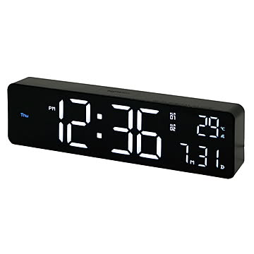SLOWER スロウワー LED Wi-Fi CLOCK Bueno LED Wi-Fiクロック ブエノ SLW426/SLW427 / 無線LAN接続 時刻自動調整 デジタル時計 月日曜日表示 室温