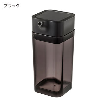 山崎実業 tower プッシュ式醤油差し ブラック パッキン付き 液だれしない 2865 2866