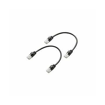 (まとめ)エレコム ツメ折れ防止短尺LANケーブル(Cat6準拠) LD-GPYTB/BK015W【×5セット】
