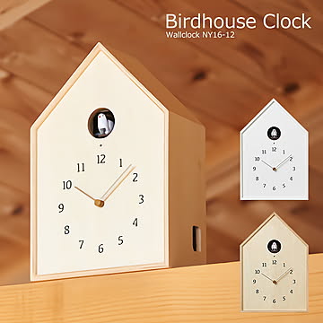 ハト時計 壁掛け時計 おしゃれ 鳩時計 時計 壁掛け 北欧 掛け時計 カッコー時計 Birdhouse Clock バードハウスクロック NY16-12 木製 ウォールクロック ダイニング オシャレ 