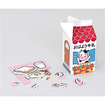 （まとめ）ドリンクパックデザイン パズルセット【×10セット】