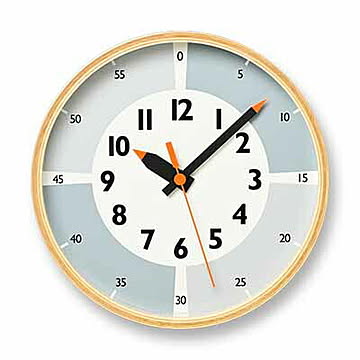 Lemnos レムノス fun pun clock with color ! 2023 YD23-09 知育時計 掛時計 掛け時計 ウォールクロック スイープセコンド スイープムーブメント 音がしない