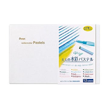 まとめ ぺんてる Vistage大人の水彩パステル 12色各色1本 GHW1-12 1パック ×10セット